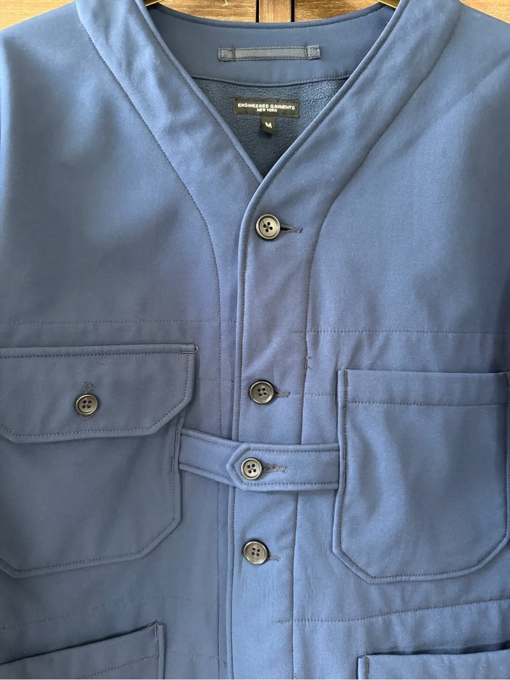 Engineered Garments New York Mens Navy Utility Jacket Fleece Lined Size M USA